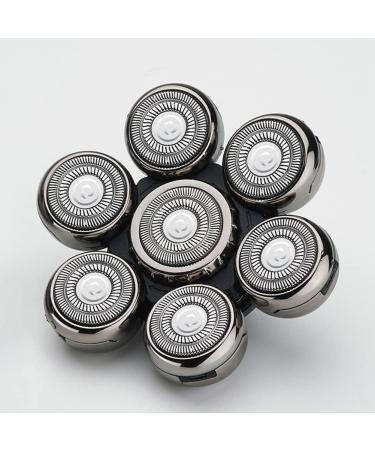 Vervmczn Replacement Cutter for Electric Shaver for Men Beard Trimmer Wet and Dry 7D Floating Heads Blade Silver - Buy Online on GoSupps.com