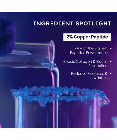 Hyphen 10% Power Peptide & 2% Copper Peptide Serum| Advanced Anti-Aging Formula | Reduces Fine Lines & Wrinkles | Glowing Skin | Face Serum For Men & Women | All Skin Types - 30ml - Buy Online on GoSupps.com