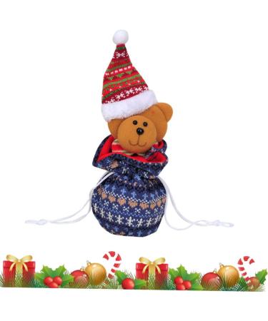 LABRIMP Christmas Sack 1pc Portable Storage Dining Bags Bear Candy for Ornament Decor Party Knitted Kids Fabric Bag - Buy Online on GoSupps.com
