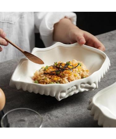 Porcelain Dinner Plates Ceramic Dinner Plate Western Food Plates Serving Plate Soup Plates Noodle Bowl Fruit Dish Salad Bowl Dessert Bowls Kitchen Dinner Plates(8.5inch) (6.5inch One Size) - Buy Online on GoSupps.com