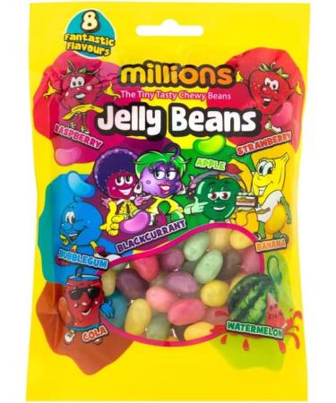Million Jelly Beans Pouch 160g - Enjoy The Delicious Taste Of Million In a Jelly Bean - The Tiny Tasty Chewy Beans. - Buy Online on GoSupps.com