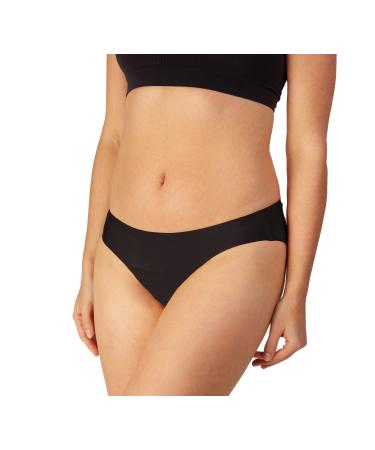 FLUX Undies fluxies Seamless Bikini Period Pants - Light Flow Women s Leak-Proof Absorbent Period Underwear/Maternity and Postpartum M (Pack of 1) Black
