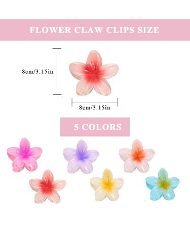 6 Flower Hair Clips - Large Non-Slip Claw Clips for All Hair Types | Perfect Floral Accessories for Women - Buy Online on GoSupps.com