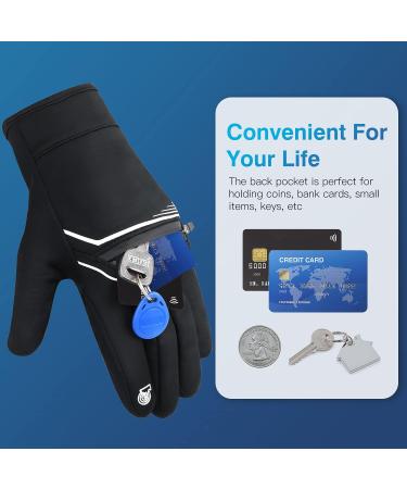 Ryesoy Winter Touch Screen Gloves - Insulated, Anti-Slip, Windproof - Black Large | Men Women Cycling, Running, Outdoor Work - Buy Online on GoSupps.com