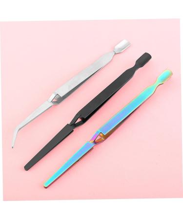 Beavorty 1pc Tweezers Nail Art Clip Nail Pincher Double Head Phototherapy Nail 17*0.9cm Silver - Buy Online on GoSupps.com