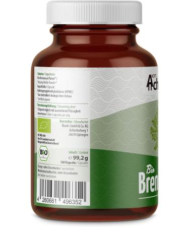 Organic Nettle Capsules | 160 High Dose 500mg | 100% Pure Ground Nettle Leaves | International Shipping - Buy Online on GoSupps.com