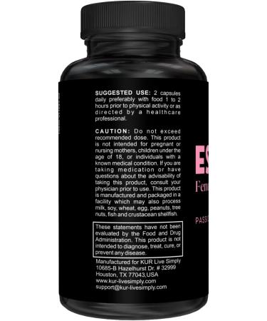 Esposa Female Libido Booster for Women  Reignite Passion  Increase Energy & Sensitivity  Boost Mood & Desire  Made in USA Natural Female Enhancement Pills with Horny Goat Weed  60 Capsules - Buy Online on GoSupps.com