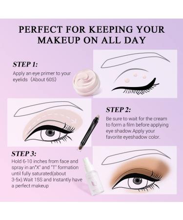 LUXAZA 3PCS Eyeshadow Stick Neutral Eye Shadow Sticks Pencil Crayon with Primer & Setting Spray - 3-in-1 Eye Makeup Kit for Smudge-Proof & Long-Lasting C-Champagne Look - Buy Online on GoSupps.com