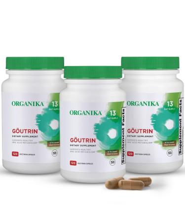 Organika Goutrin Supplement - 120ct Pack of 3 120 Count (Pack of 3)