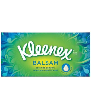 Kleenex Balsam Tissues - Pack of 12 | Soft & Soothing Facial Tissues for Sensitive Skin - International Shipping Available - Buy Online on GoSupps.com