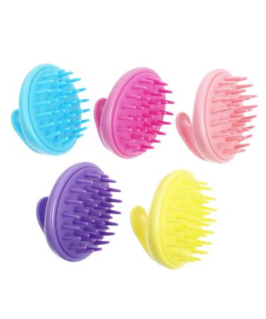Magiclulu 5st silicone shampoo brush hair scalp massage comb for the scalp hairbrush hairbrush cleaning brush washers massage devices for the scalp hair shampoo of the dog washing brush