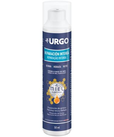 Urgo Intensive repair hand cream on a cleaned honey basis bottle with 50 ml dosing pump