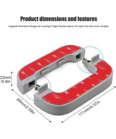 Refrigerator Locks Child Safety Locks 2 Packs Home Fridge Locks Toddler Baby Kids Safety Freezer Door Locks Baby Proofing Cabinet Locks with Strong Adhesive No Tools or Drill Need Grey - Buy Online on GoSupps.com