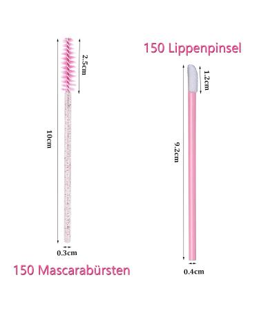 Vegcoo 300-Piece Makeup Brush Set | 150 Lipstick & Eyelash Brushes | Disposable Magic Mascara & Lip Brushes for Perfect Lips Makeup - Buy Online on GoSupps.com
