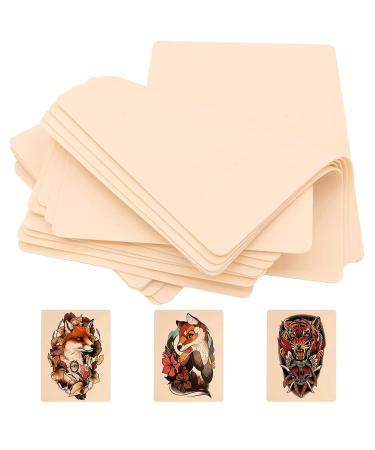 Blank Tattoo Practice Skins - Lyuxzad 10 Sheets Tattoo Skin Practice 7.4x5.6" Double Sides Fake Skin Tattooing Microblading Eyebrow Lip Practice Skin for Beginners and Experienced Artists (10pcs)