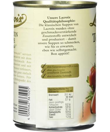  n.v. Lacroix Tomatoes Creamy Soup with Provence Herbs 400 ml Pack of 3 - Buy Online on GoSupps.com