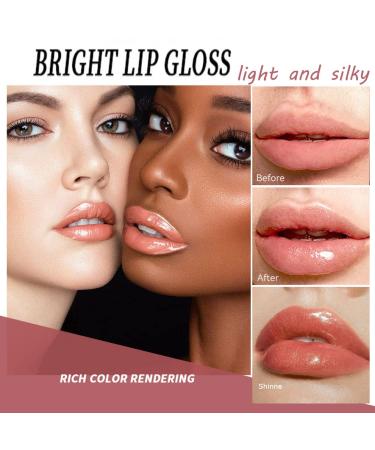 HONGZHUANG 8PCS High Shimmer Liquid Lip Gloss Set - Glitter Nude Lipstick Kit for Full & Charming Lips - Moisturizing Gift Box for Women and Girls - Buy Online on GoSupps.com