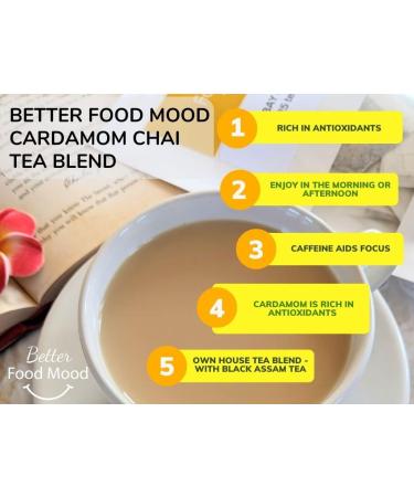 Cardamom Chai Tea | Indian Spiced Elaichi Chai | 25 Tea Bags | Black Assam Tea - Buy Online on GoSupps.com