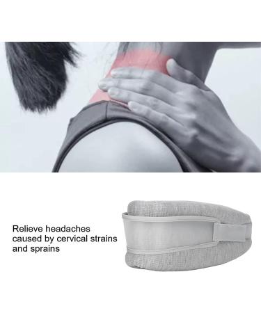 Safwel Neck Support - Ergonomic Curve Adaptation for Spine Pain Relief | Universal Neck Support for Work Study & Driving (Grigio) - Buy Online on GoSupps.com