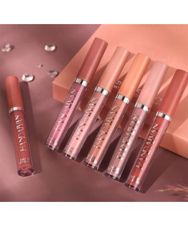 6-Piece Matte Liquid Lipstick Set | Nude Lip Gloss Gift for Women | Long Lasting, Non-Stick, Waterproof | Makeup Set A - Buy Online on GoSupps.com