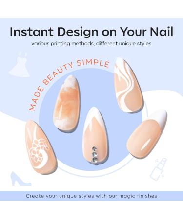 Modelones French Tip Nail Stamp - 6Pcs Silicone Double Head Stamper Kit for DIY French Manicure White - Buy Online on GoSupps.com