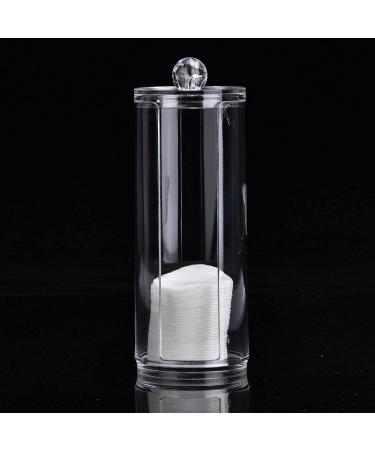 Transparent Round Cotton Pad Organizer - Acrylic Storage Case for Accessories & Cotton Puff Holder - Buy Online on GoSupps.com