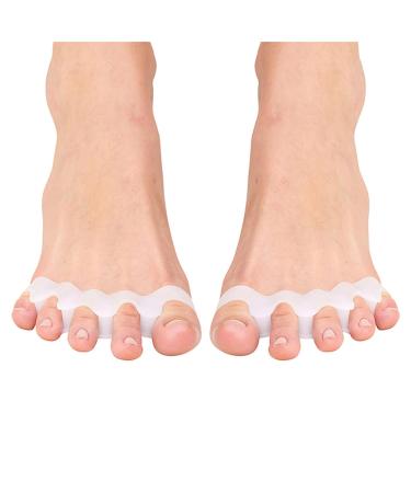 Toe Separator Silicone - Hallux Valgus Toe Spreader for Pain Relief | 2 Pairs for Overlapping Toes Hammer Toes & Calluses - Buy Online on GoSupps.com