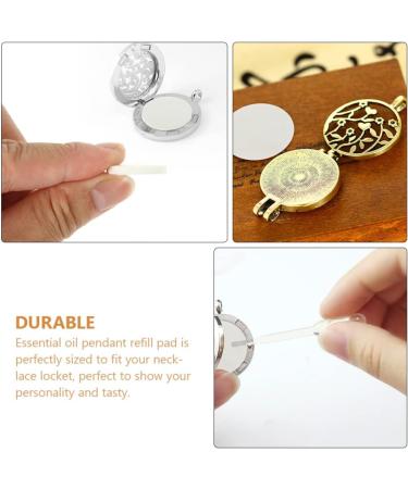 Healeved 50pcs Round Aroma Pads Essential Oil Diffuser Locket Necklace Refill Pads Pendant Perfume Oil Jewelry Oil Pads Humidifier Accessories for Car Room Office White 30mm - Buy Online on GoSupps.com