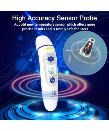 Paryvara Digital Forehead and Ear Thermometer - Instant Readings for Baby, Infant, Toddler, and Adults - FDA Approved - Blue - Buy Online on GoSupps.com