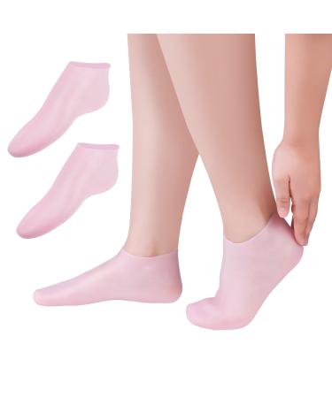 Foot Peel Mask Soft Gel Foot Mask Moisturising Socks 1 Pair of Foot Spa Silicone Socks for Dry Cracked Feet Women Repairing Dry Feet Hydrating Foot Care - Skin So Soft Gifts for Women(S)