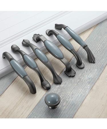 Bow Pull Handle Cabinet Handle 5pcs Kitchen Cabinet Door Handle with Blue Porcelain Gray Ceramic Furniture Drawer Knob Zinc Alloy Cupboard Furniture Pull(C96mm) (Color : B Size : 128mm) 128mm B - Buy Online on GoSupps.com