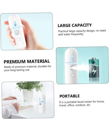 Healeved 2pcs Moisturizing Sprayer USB Face Handy Sprayer Facial Humidifier Handheld Skin Steamer Abs - Buy Online on GoSupps.com