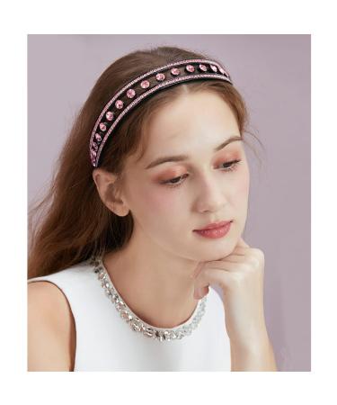 INLAZYTIM 5 Pack Rhinestone Headbands for Women & Girls - Sparkly Double Row Hair Hoop with Non-Slip Teeth Comb - Fashion Crystal Hair Accessories - Buy Online on GoSupps.com