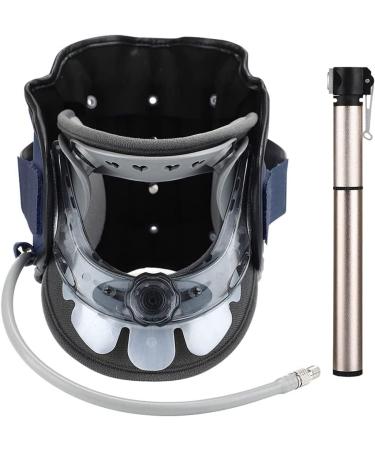 Ininosnp cervical neck traction device adjustable neck support to relieve neck pain and shoulder pain (color: Blu)