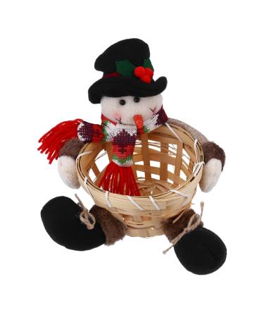 STOBAZA Decoration Lovely Desktop Home Container Adornment Basket for Decor Candy Tabletop Christmas Brown 17X17CM