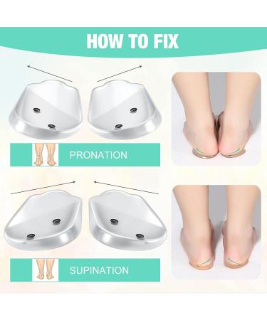 4 Pairs Medial Lateral Wedge Insoles with Magnets - Orthopedic Silicone Inserts for Pronation Correction Foot Alignment & Knock Knee Pain Relief - Buy Online on GoSupps.com