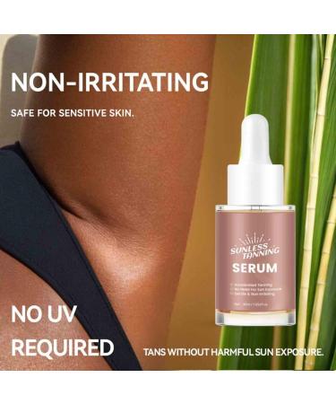 3PC Self Tanning Drops Moisturizing Facial Tan Serum Relieve Dry Rough Prevent Sunburn Shine Brown Body Bronzer Tanning Accelerator - Buy Online on GoSupps.com