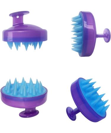 Hair Shampoo Brush & Scalp Massager - Promote Hair Growth with Soft Silicone Bristles (Purple) - International Shipping - Buy Online on GoSupps.com