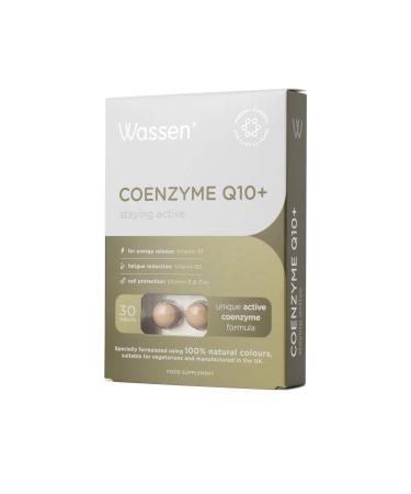 Wassen Coenzyme Q10 + Vitamin E - Active Coenzyme Formula - 30 Tablets