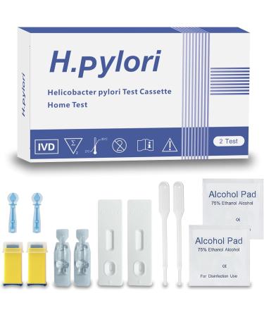 Helicobacter Pylori (H. Pylori) Home Test Kit - Fast and Accurate Self-Test at Home Results in 10-15 Minutes No Lab Visit Required 2 Tests Included.()