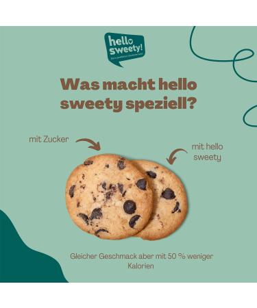 Hello Sweety - Vegan Gluten-Free Sugar Alternative (250g) | Healthy Baking Sweetener with Inulin Erythritol Stevia & Isomaltulose - Buy Online on GoSupps.com