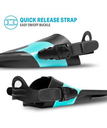 Seaview 180 RAWA Snorkel Fins - Adjustable Swim Fins for Travel - Snorkeling & Diving - Seafoam S/M - Buy Online on GoSupps.com