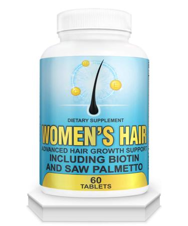 Hair Growth Vitamins With Saw Palmetto for Women-DHT Blocker Hair Growth Supplement for Thicker And Perfect Hair.Hair Growth Pills for Thinning Hair.Get Healthy Glow Longer Thick Hair.With Biotin.