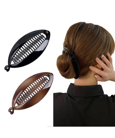 2pcs Fish Shape Banana Hair Clips - Stylish Hair Accessories for Women & Girls (Random Colors) - International Shipping - Buy Online on GoSupps.com