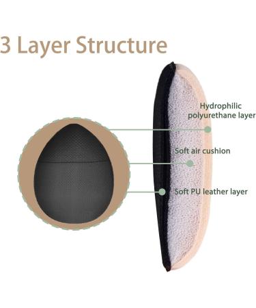 ieron 10 Pieces Mini Finger Powder Puff Soft Makeup Powder Puff for Foundation Concealer Cosmetic Foundation Sponge Mineral Powder Wet Dry Makeup Tool (Black) - Buy Online on GoSupps.com