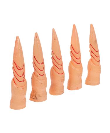 DIKACA False Witch Fingers Halloween Props Finger Nail Covers Cosplay 5pcs False Nail Set Manicure Skeleton Plastic Halloween Finger Lights Halloween Finger Tips As Shown 1 9.5x2.5cm