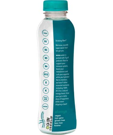 Wanu Water Prebiotic Fiber & Nutrient Infused Flavored Water Variety Pack, 16oz Bottles (Pack of 12) - Assorted Flavors - Buy Online on GoSupps.com