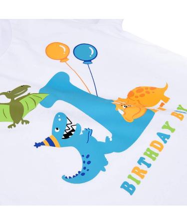 AMZTM 1st Boy Dinosaur Birthday Shirt for Toddler Baby - First Birthday Outfit - Size 90 White - Buy Online on GoSupps.com