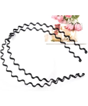 Unisex Black Spring Wave Metal Hoop Hair Band Girl Men s Head Band Accessory (1 pc) by Beauty hair - Buy Online on GoSupps.com