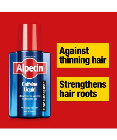 Alpecin Caffeine Liquid Hair Tonic 200ml - Natural Hair Growth Solution for Men | Made in Germany - Buy Online on GoSupps.com